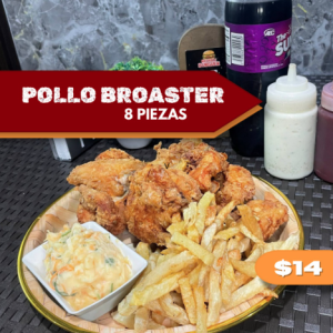 Pollo broster 8 piezas